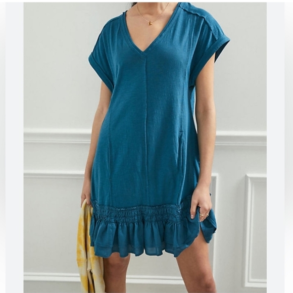 Daily Practice Solana Ruffle Hem Tshirt Tunic Dress M - Picture 1 of 7